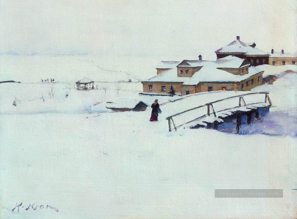 le paysage d’hiver 1910 Konstantin Yuon Peintures à l'huile